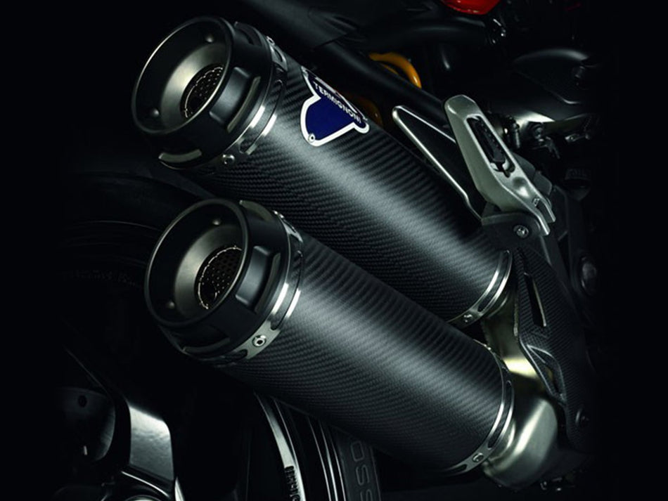 018CO - PAIR OF APPROVED CARBON SILENCERS TERMIGNONI DUCATI MONSTER 821 - Termignoni - 1