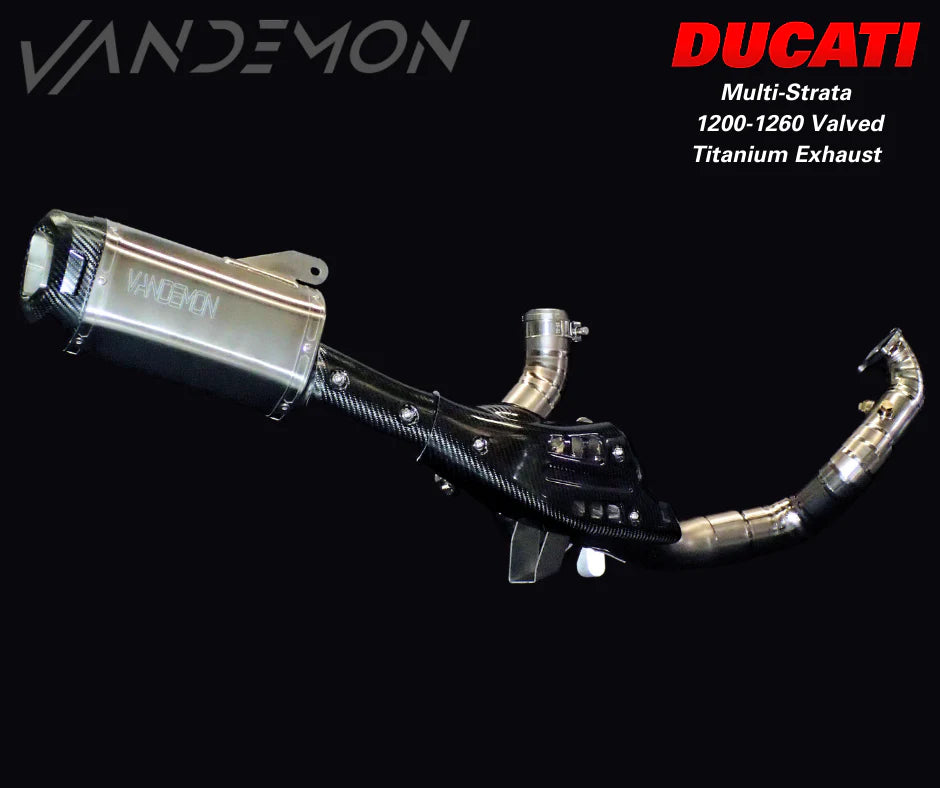 Vandemon - Ducati Multistrada 1200-1260 Titanium Exhaust System & OEM Valve Function