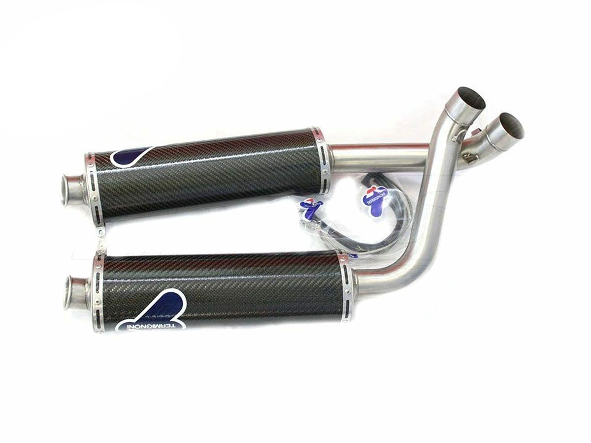 042CR - PAIR OF RACING CARBON SILENCERS TERMIGNONI DUCATI 748/916/996/998 - Termignoni - 1