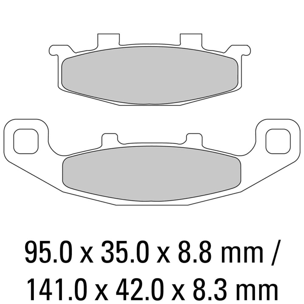 FERODO Disc Pad Set - FDB481 ST Sinter Grip Sintered Compound - Road 1