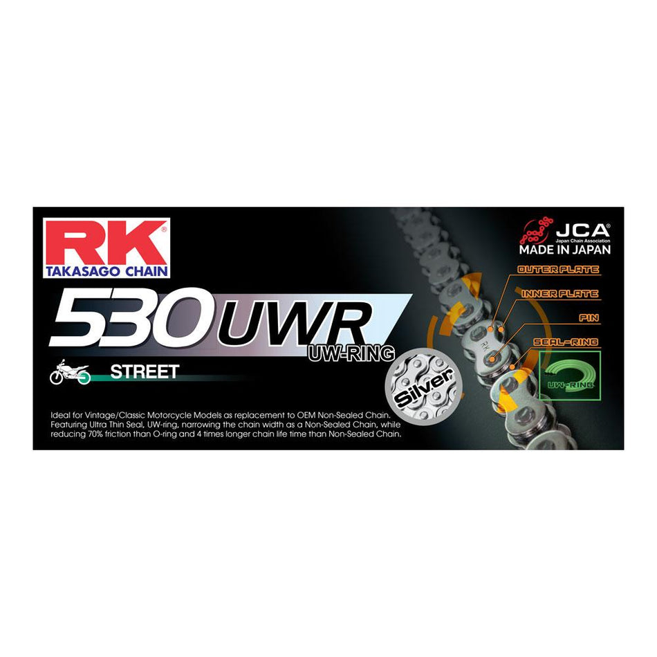RK CHAIN 530UWR - 120 LINK - SILVER 1