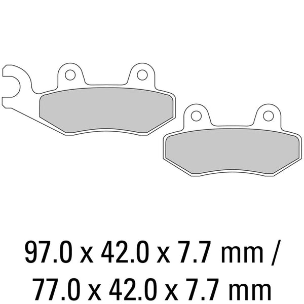 FERODO Disc Pad Set - FDB497 P Platinum Non Sintered Compound 1