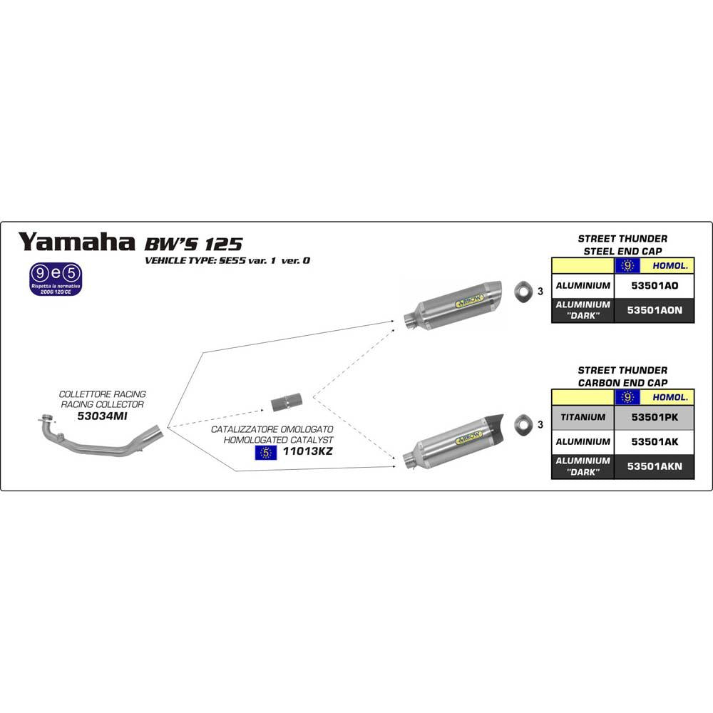 ARROW YAM YW125 10-13 HOM ALU ST-THNDR S-O #RC 1