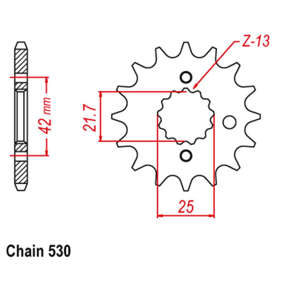 FRONT SPROCKET - STEEL W/-RUBBER CUSH 15T 520P 1