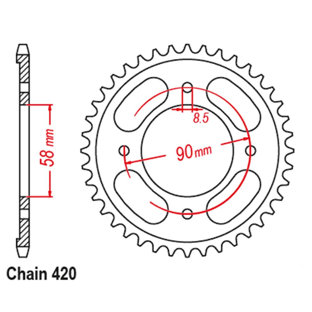 REAR SPROCKET - 36T 420P 1