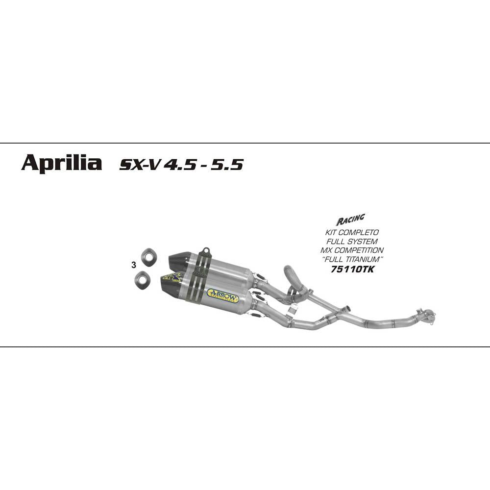 ARROW Silencer 75078TT [AOE]: UNDERSEAT TITANIUM - APR SXV450 07-14 1