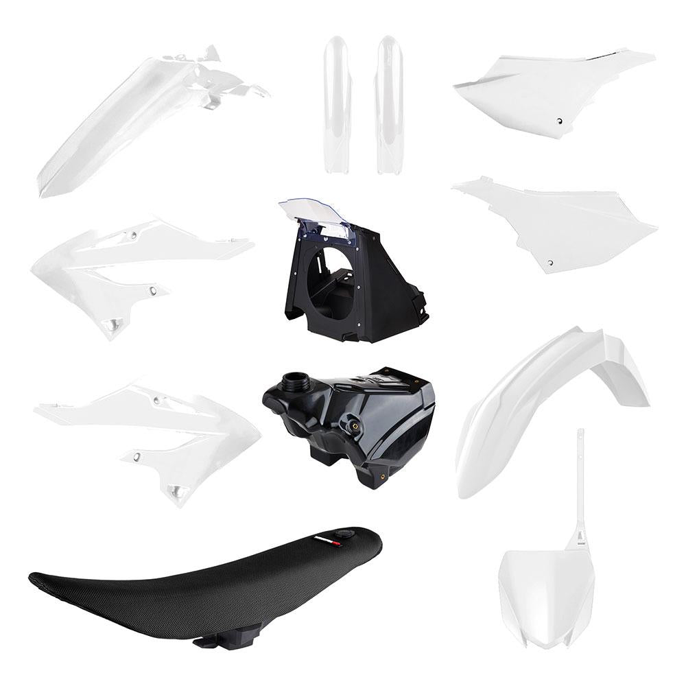 POLISPORT MX RESTYLE KIT YAMAHA YZ125/250 WHITE INCL TANK & SEAT 02-21 1