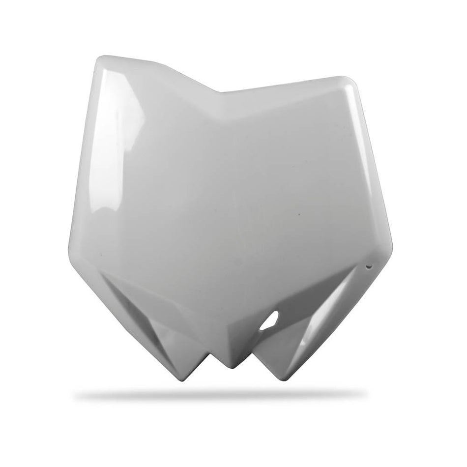 POLISPORT FRONT NUMBER PLATE HUSQVARNA - WHITE 1