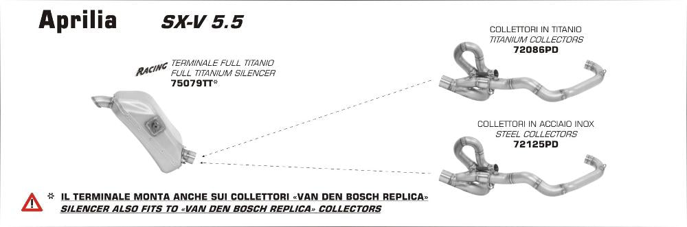 ARROW Silencer 75079TT [AOE]: UNDERSEAT TITANIUM - APR SXV550 07-14 1