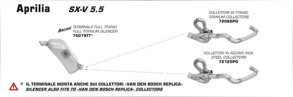 ARROW Silencer 75079TT [AOE]: UNDERSEAT TITANIUM - APR SXV550 07-14 1