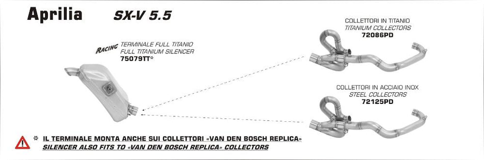 ARROW Silencer 75079TT [AOE]: UNDERSEAT TITANIUM - APR SXV550 07-14 1