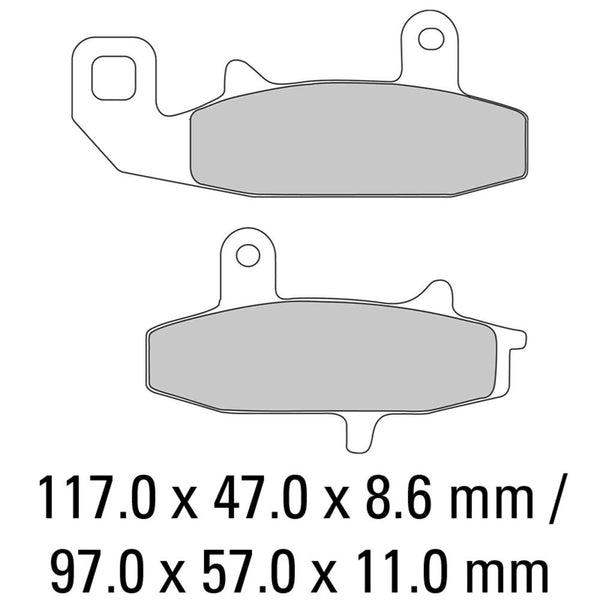 FERODO Disc Pad Set - FDB606 P Platinum Non Sintered Compound 1