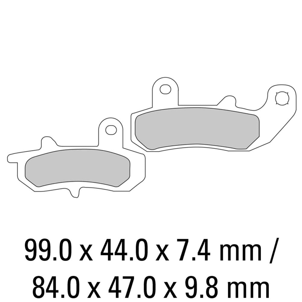 FERODO Disc Pad Set - FDB607 P Platinum Non Sintered Compound 1