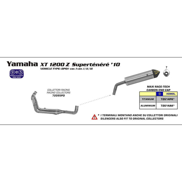 ARROW Collector 72095PD [AOE]: Stainless 2:1 Non-Cat - YAMAHA 1