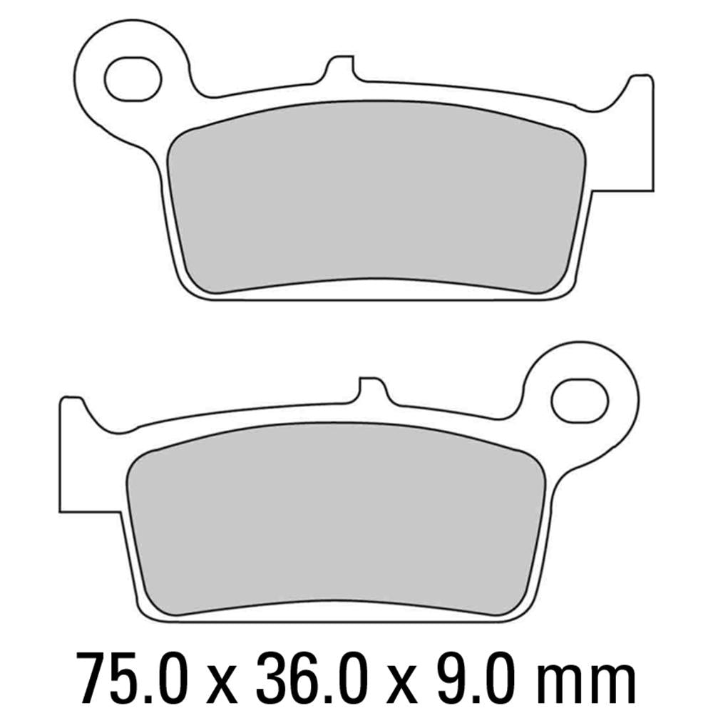 FERODO Disc Pad Set - FDB672 AG Argento Non Sintered Compound 1