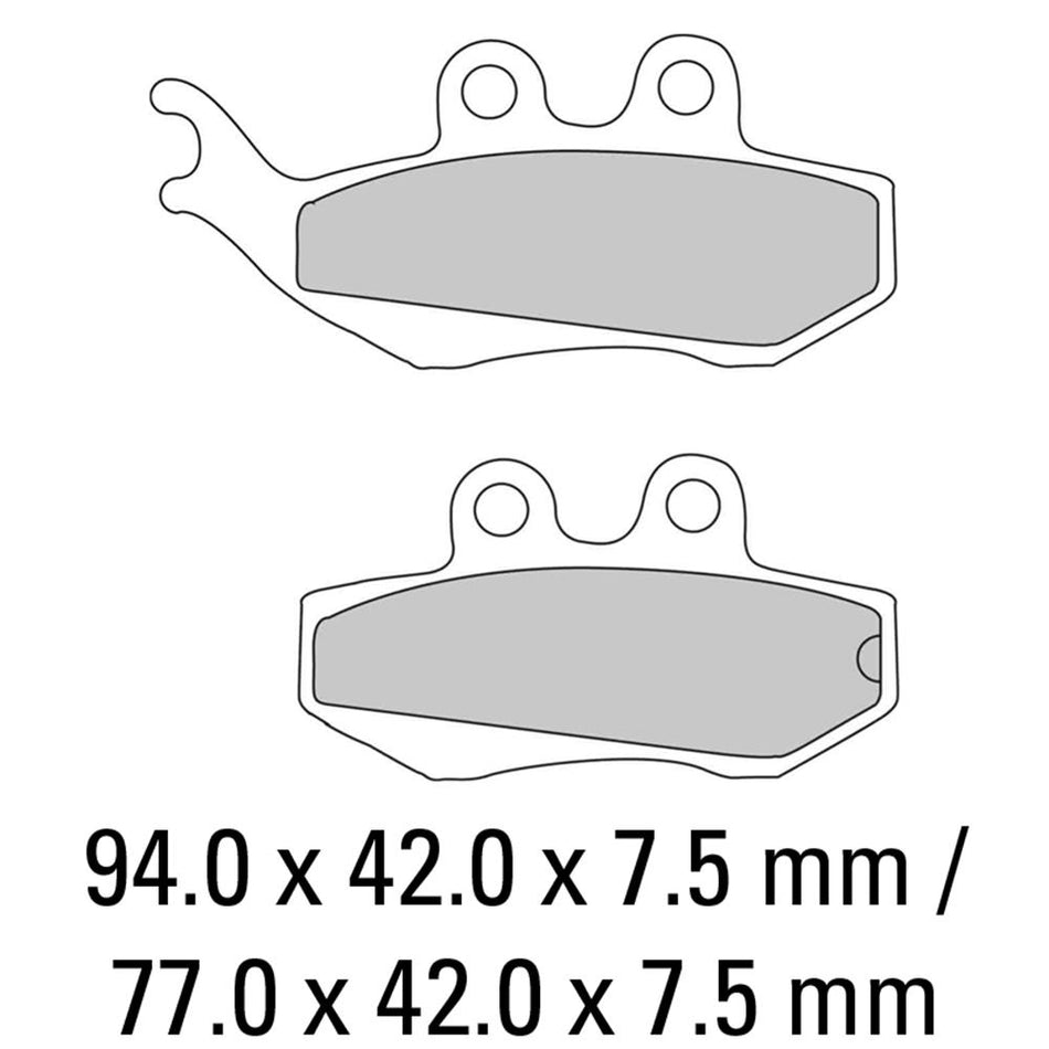 FERODO Disc Pad Set - FDB677 AG Argento Non Sintered Compound 1