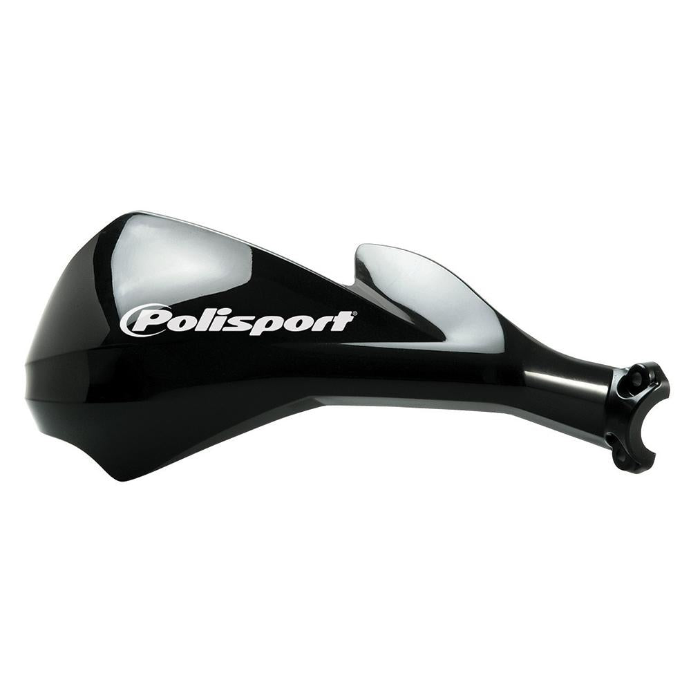 POLISPORT SHARP HANDGUARDS - INCLUDES 12mm FITTING KIT - BLACK 1