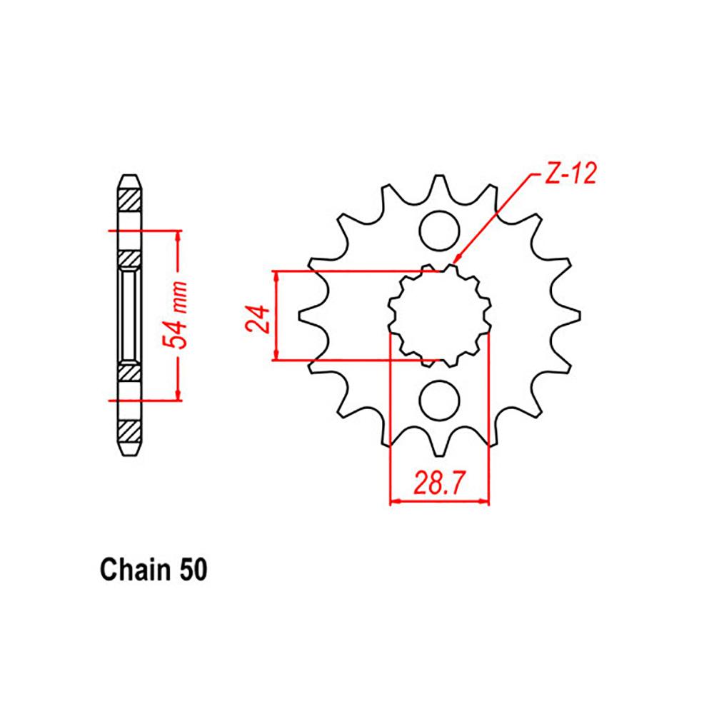 FRONT SPROCKET - STEEL 15T 530P 1