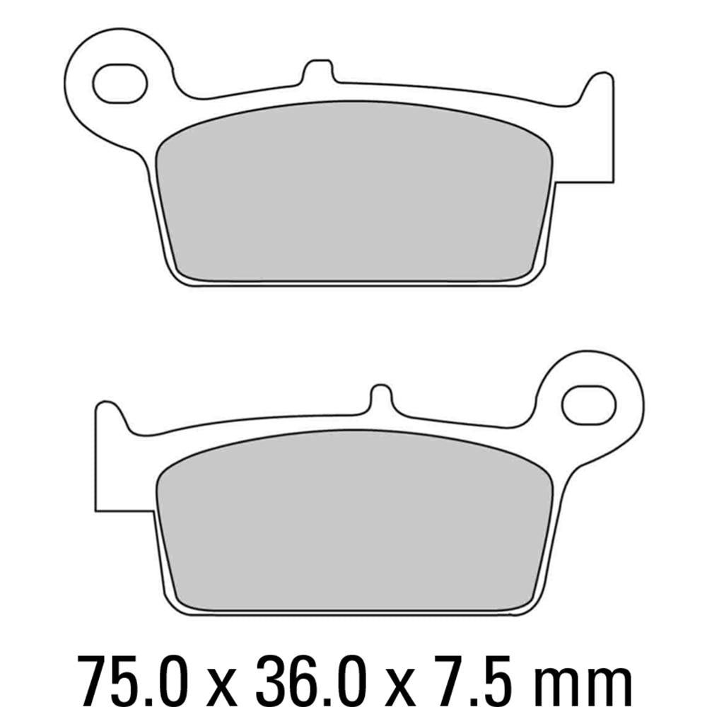 FERODO Disc Pad Set - FDB783 S Scooter Compound - Non Sintered 1