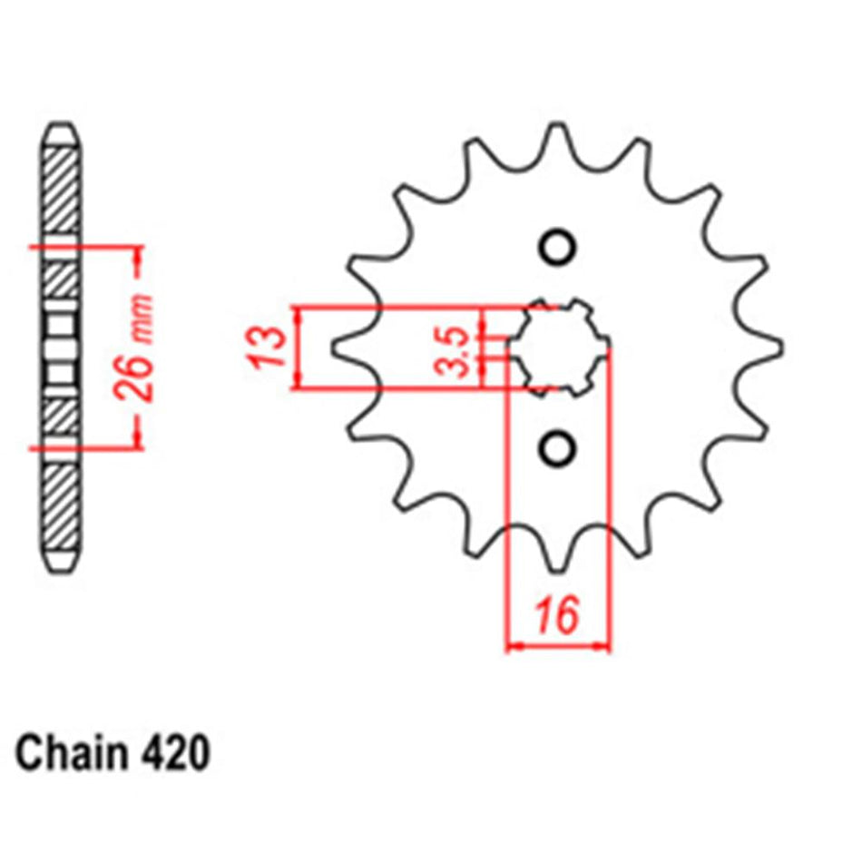 FRONT SPROCKET - STEEL 11T 420P 1