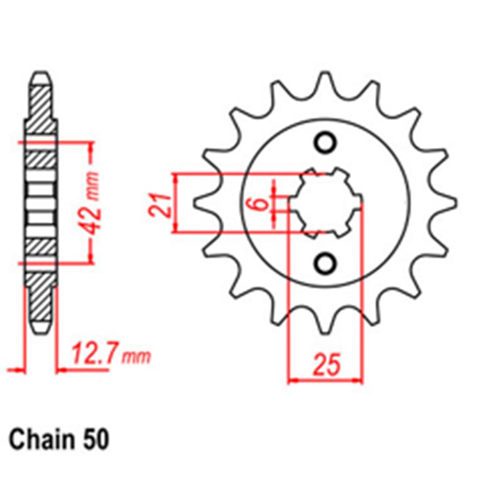 FRONT SPROCKET - STEEL 17T 530P 1