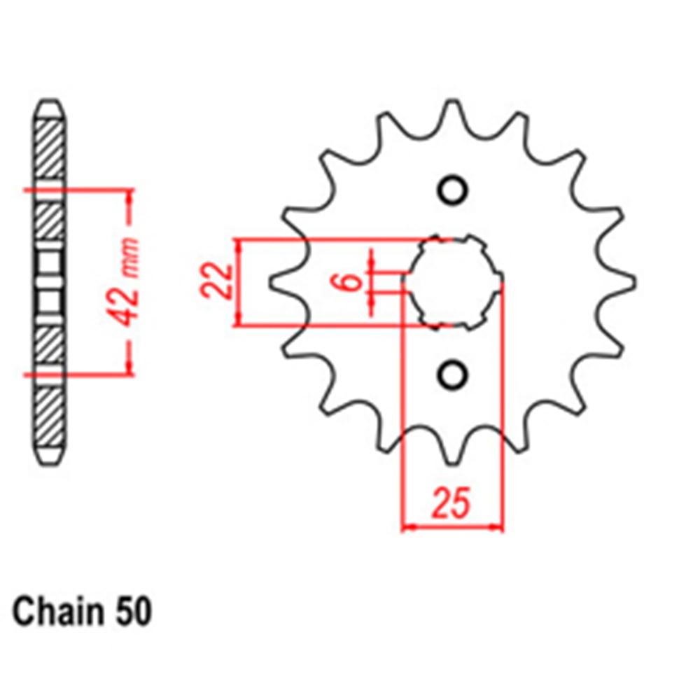 FRONT SPROCKET - STEEL 15T 530P 1