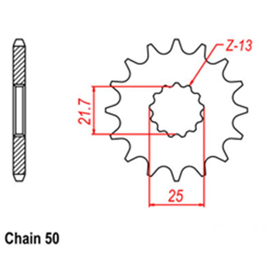 FRONT SPROCKET - STEEL 18T 530P (Not D/D) 1