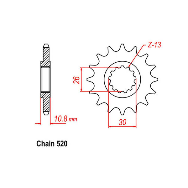 FRONT SPROCKET - STEEL 17T 520P 1