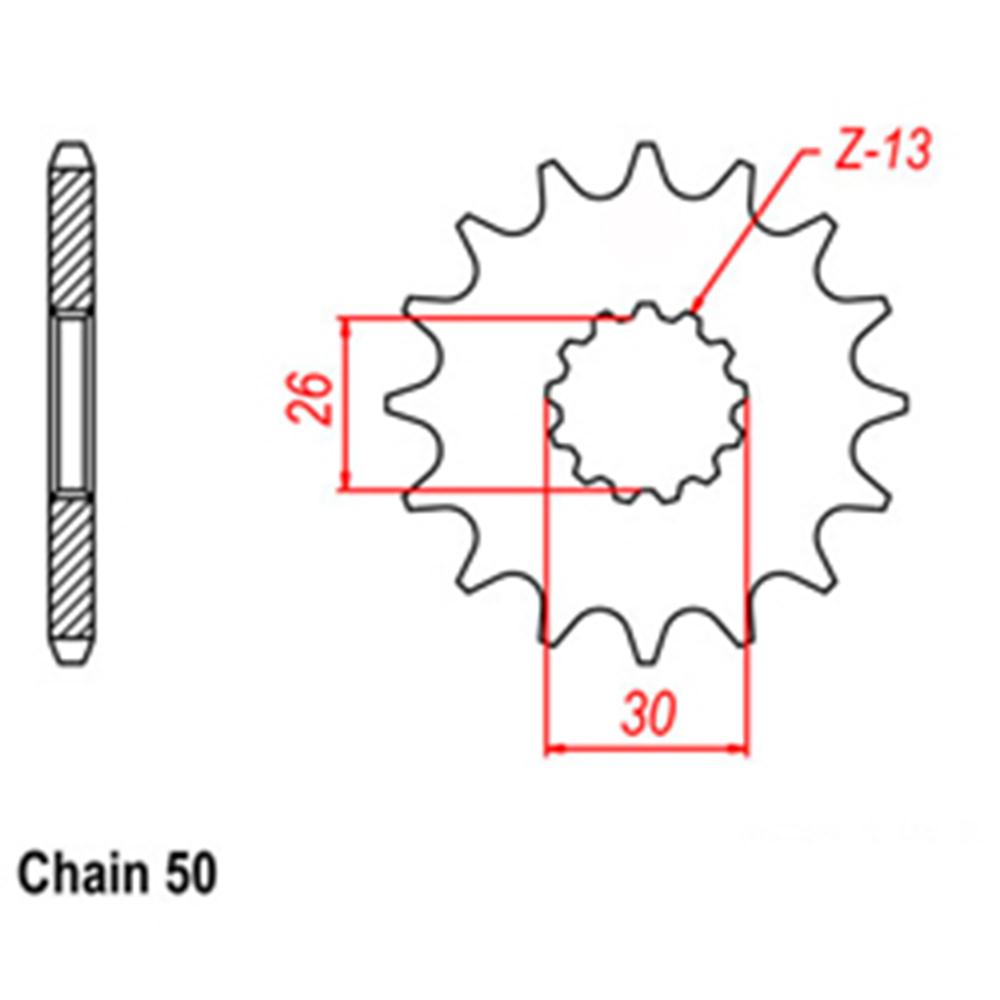 FRONT SPROCKET - STEEL 17T 530P 1