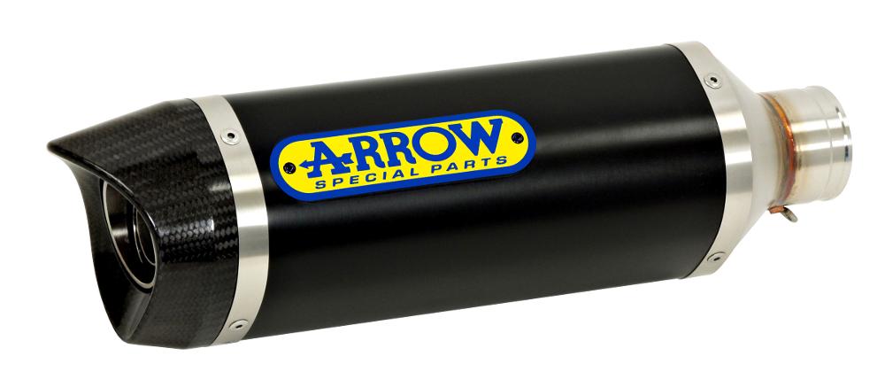 ARROW Silencer THUNDER Aluminium Dark with Carbon Fibre End Cap 1