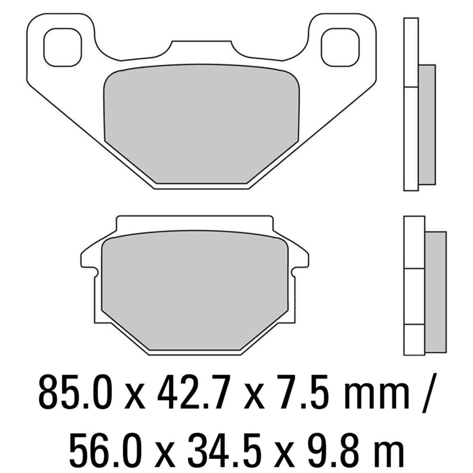 FERODO Disc Pad Set - FDB828 P Platinum Non Sintered Compound 1