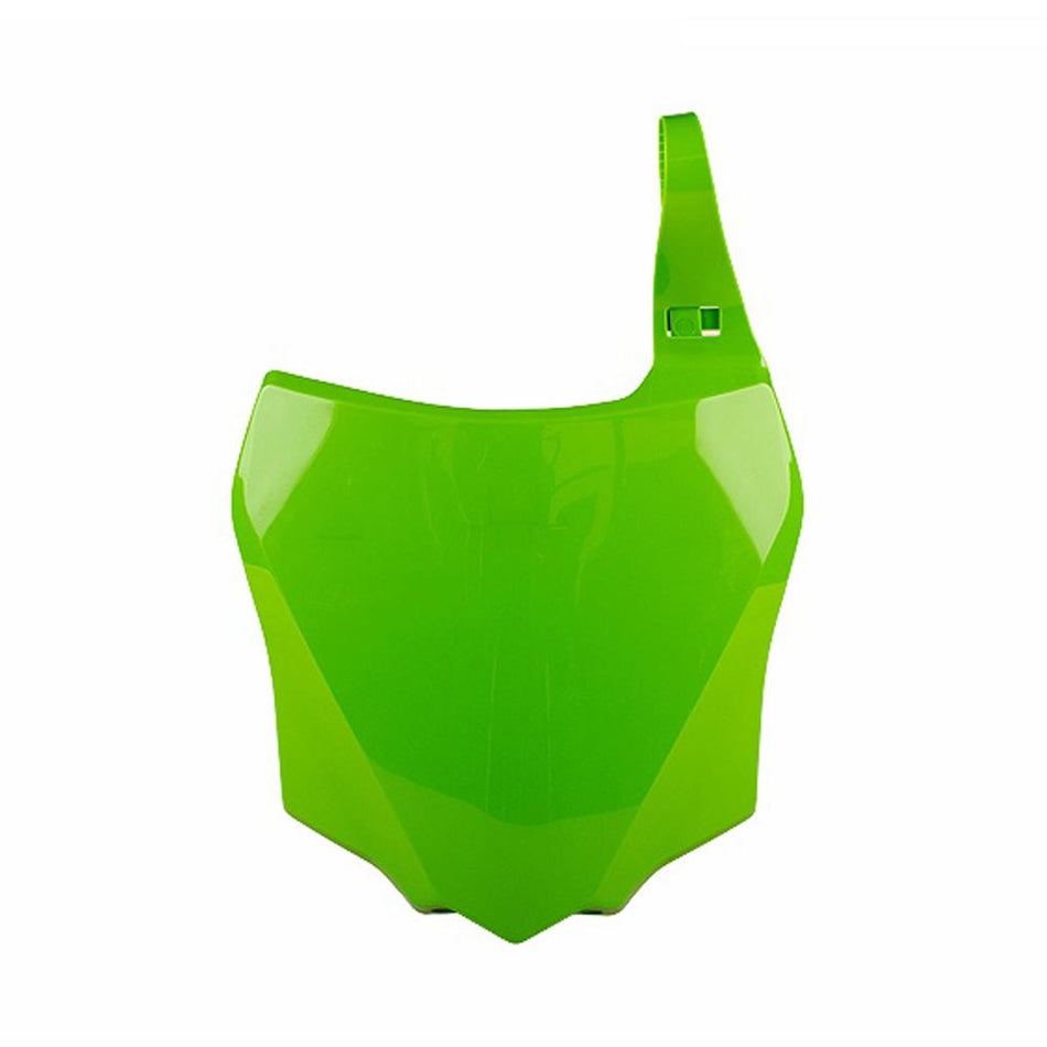 POLISPORT FRONT NUMBER PLATE KAWASAKI KX85 14-22 - GREEN 1