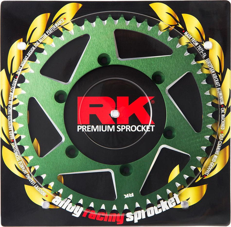 RK ALLOY RACING SPROCKET - 49T 520P - GREEN 2