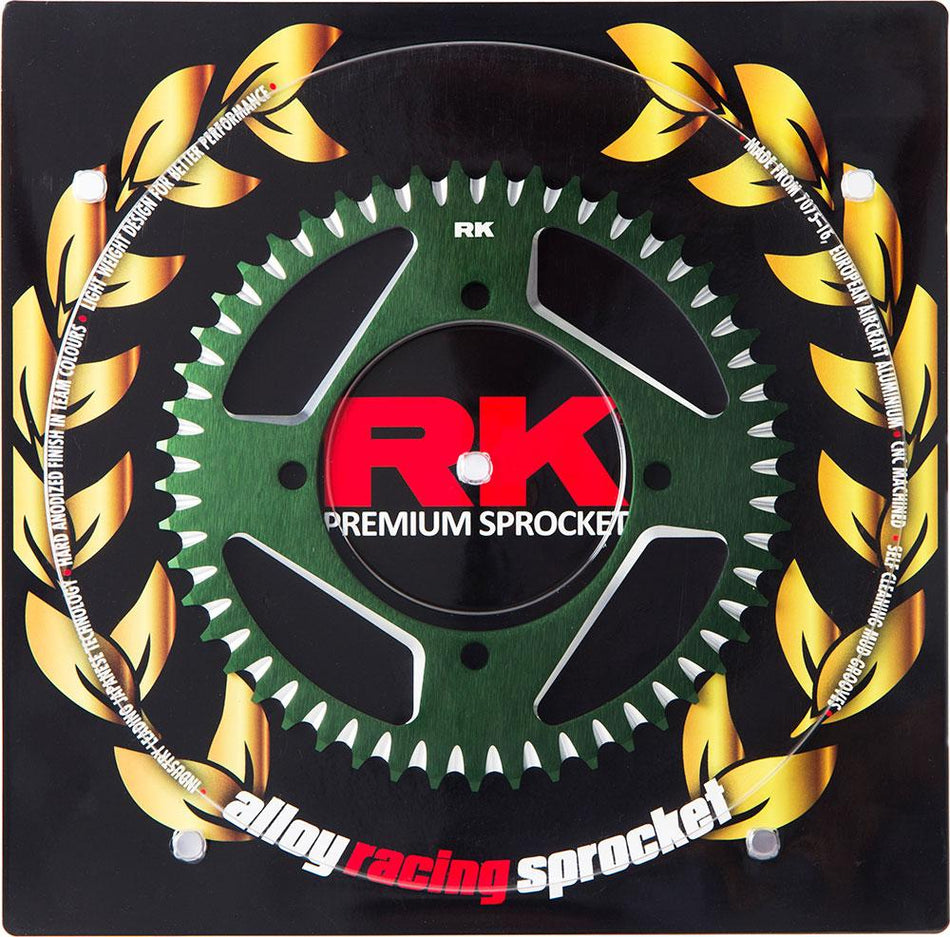 RK ALLOY RACING SPROCKET - 49T 420P - GREEN 2