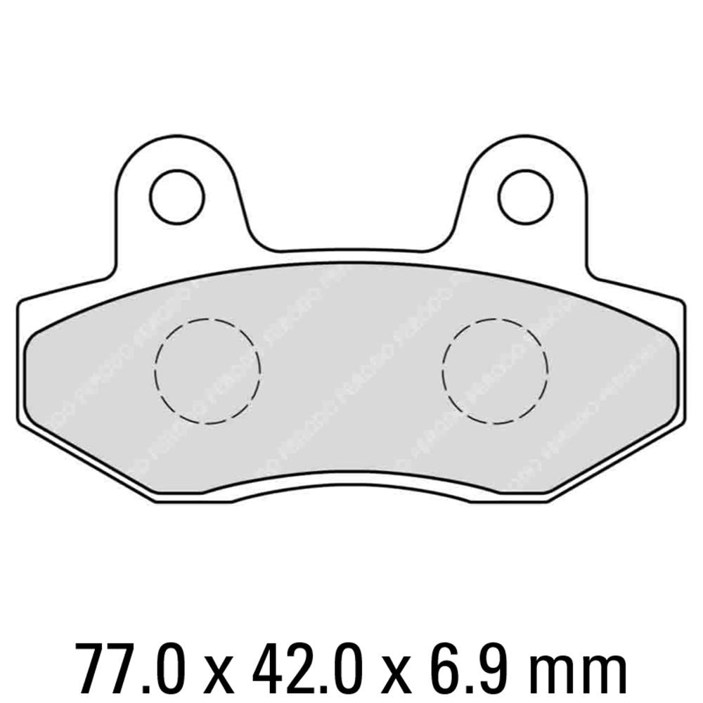 FERODO Disc Pad Set - FDB312 EF Eco Friction Non Sintered Compound 1