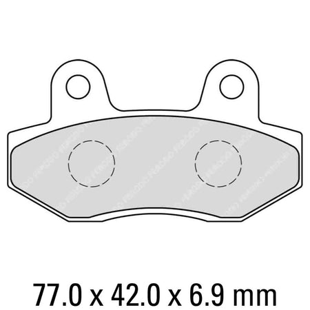 FERODO Disc Pad Set - FDB312 EF Eco Friction Non Sintered Compound 1