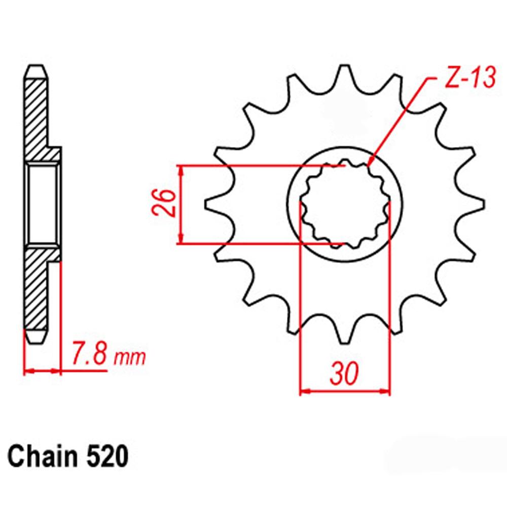 FRONT SPROCKET - STEEL 18T 520P 1