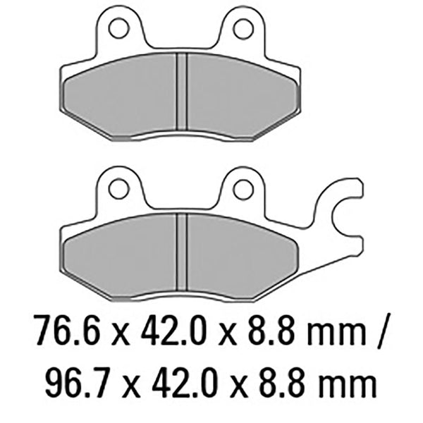 FERODO Disc Pad Set - FDB2087 EF Eco Friction Non Sintered Compound 1