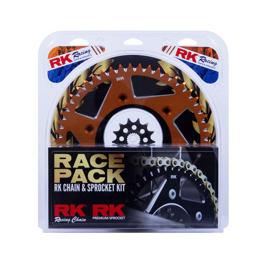 PRO PACK - RK CHAIN & SPROCKET KIT GOLD+ORANGE 13/48 KTM SX-F 06-23 1