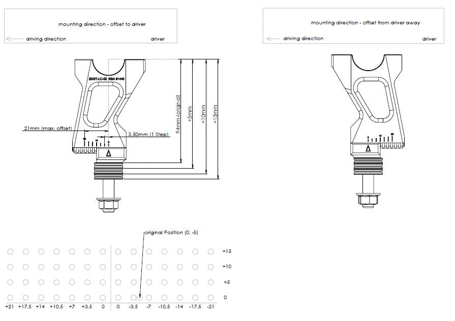 Gilles Tooling 2DGT adjustable handlebar clamps black, 2DGT-03 - 2