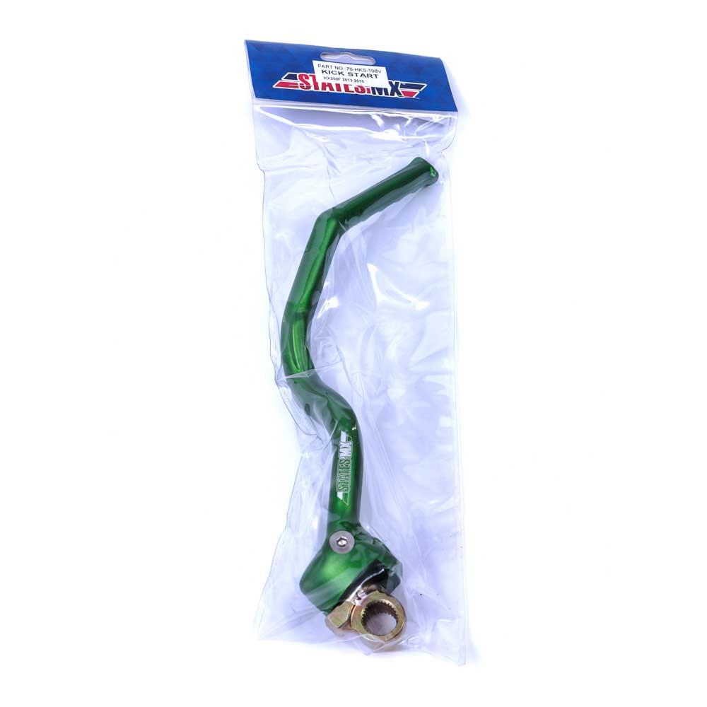 STATES MX ALLOY KICKSTART LEVER - KAWASAKI - GREEN 2