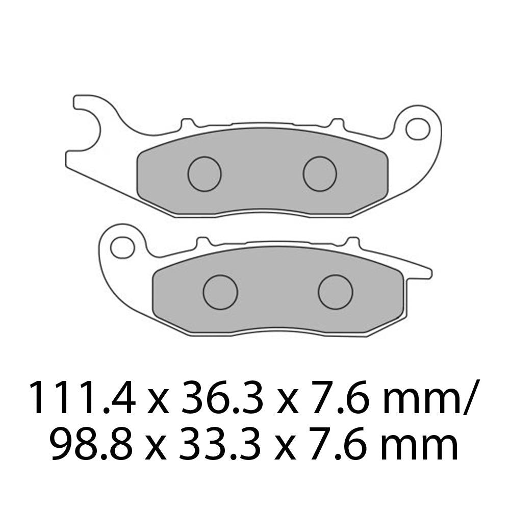 FERODO Disc Pad Set - FDB2242 EF Eco Friction Non Sintered Compound 1