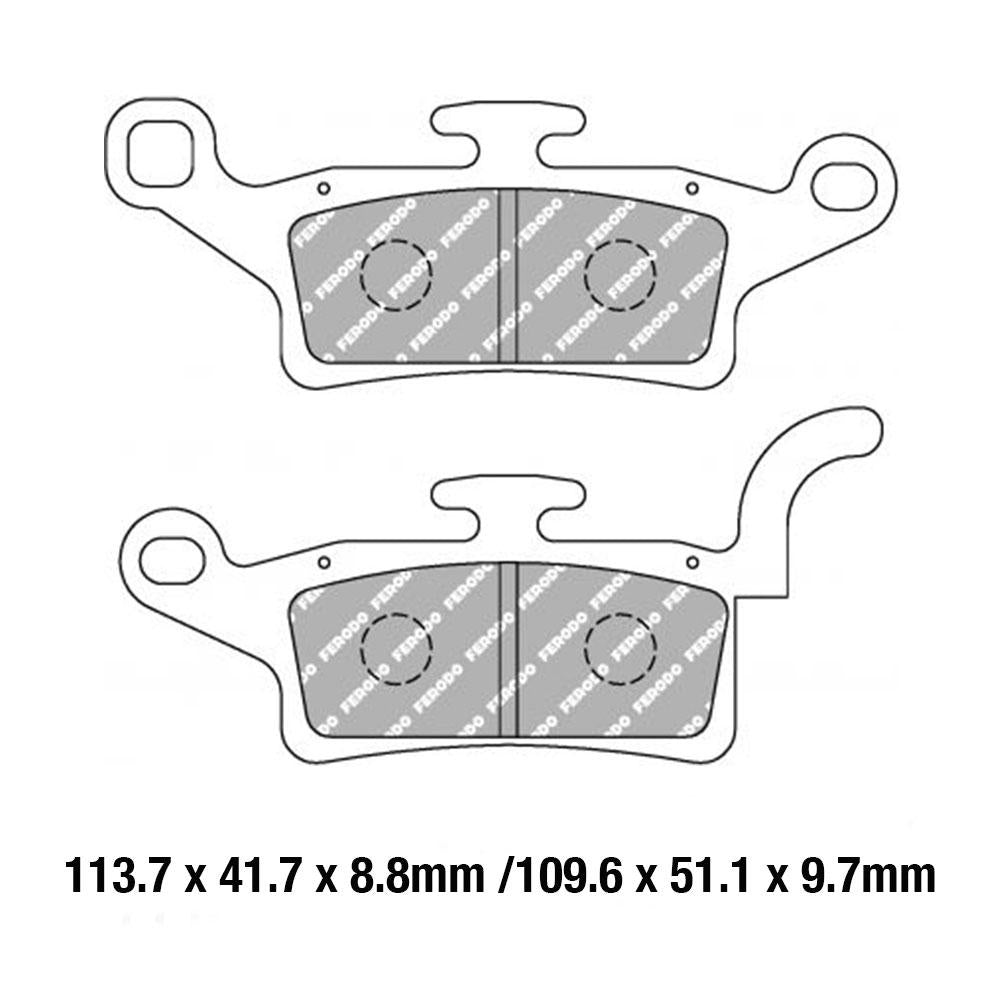 FERODO Disc Pad Set - FDB2264 EF Eco Friction Non Sintered Compound 1