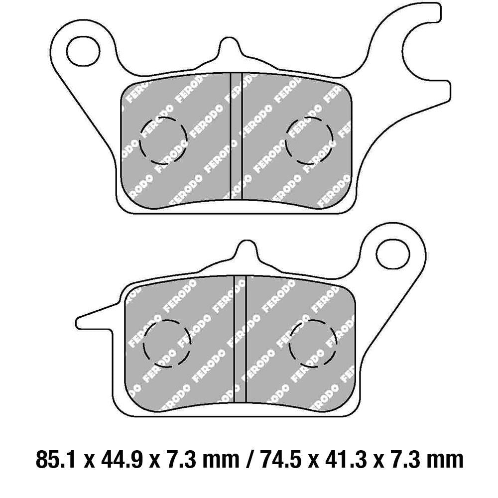 FERODO Disc Pad Set - FDB2282 EF Eco Friction Non Sintered Compound 1