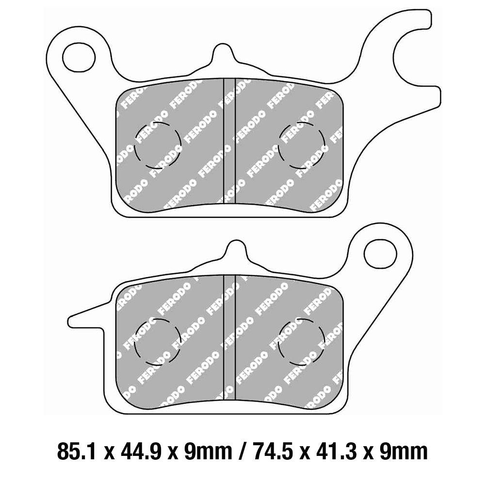 FERODO Disc Pad Set - FDB2296 EF Eco Friction Non Sintered Compound 1