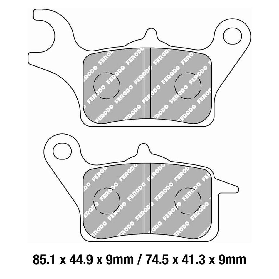 FERODO Disc Pad Set - FDB2297 EF Eco Friction Non Sintered Compound 1