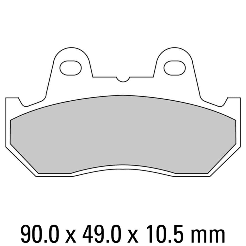 FERODO Disc Pad Set - FDB244 EF Eco Friction Non Sintered Compound 1