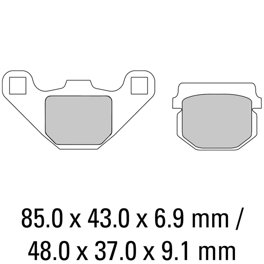 FERODO Disc Pad Set - FDB313 EF Eco Friction Non Sintered Compound 1