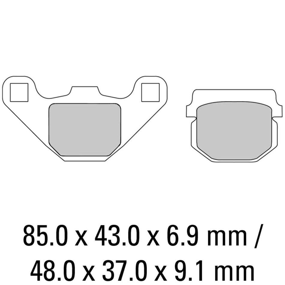 FERODO Disc Pad Set - FDB313 EF Eco Friction Non Sintered Compound 1