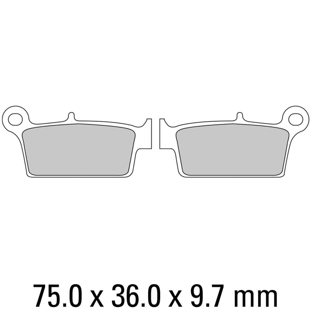 FERODO Disc Pad Set - FDB539 EF Eco Friction Non Sintered Compound 1